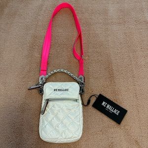 MZ Wallace micro crossbody bag - pearl/iridescent